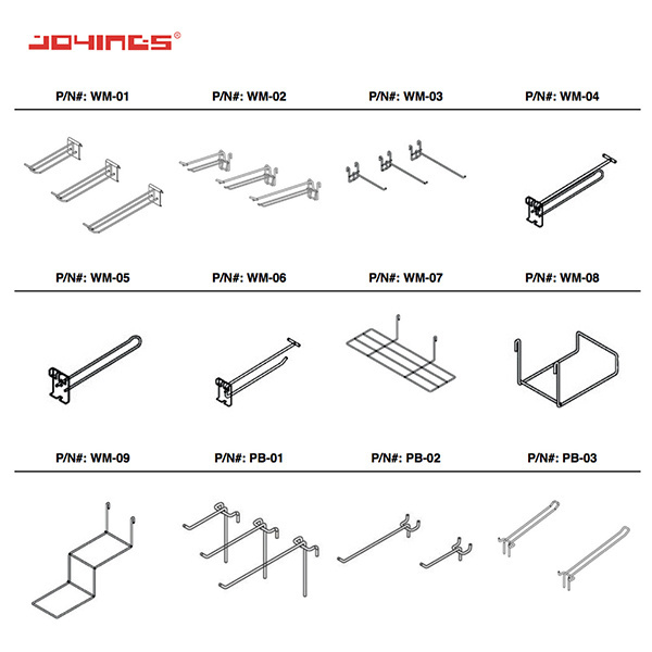 Customized Design Slatwall Display Accessories Security Display Hook