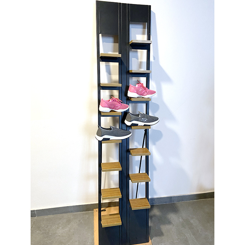 Modern design wardrobe MDF shoes vertical rack display floor vertical rack shoes display rack shelf