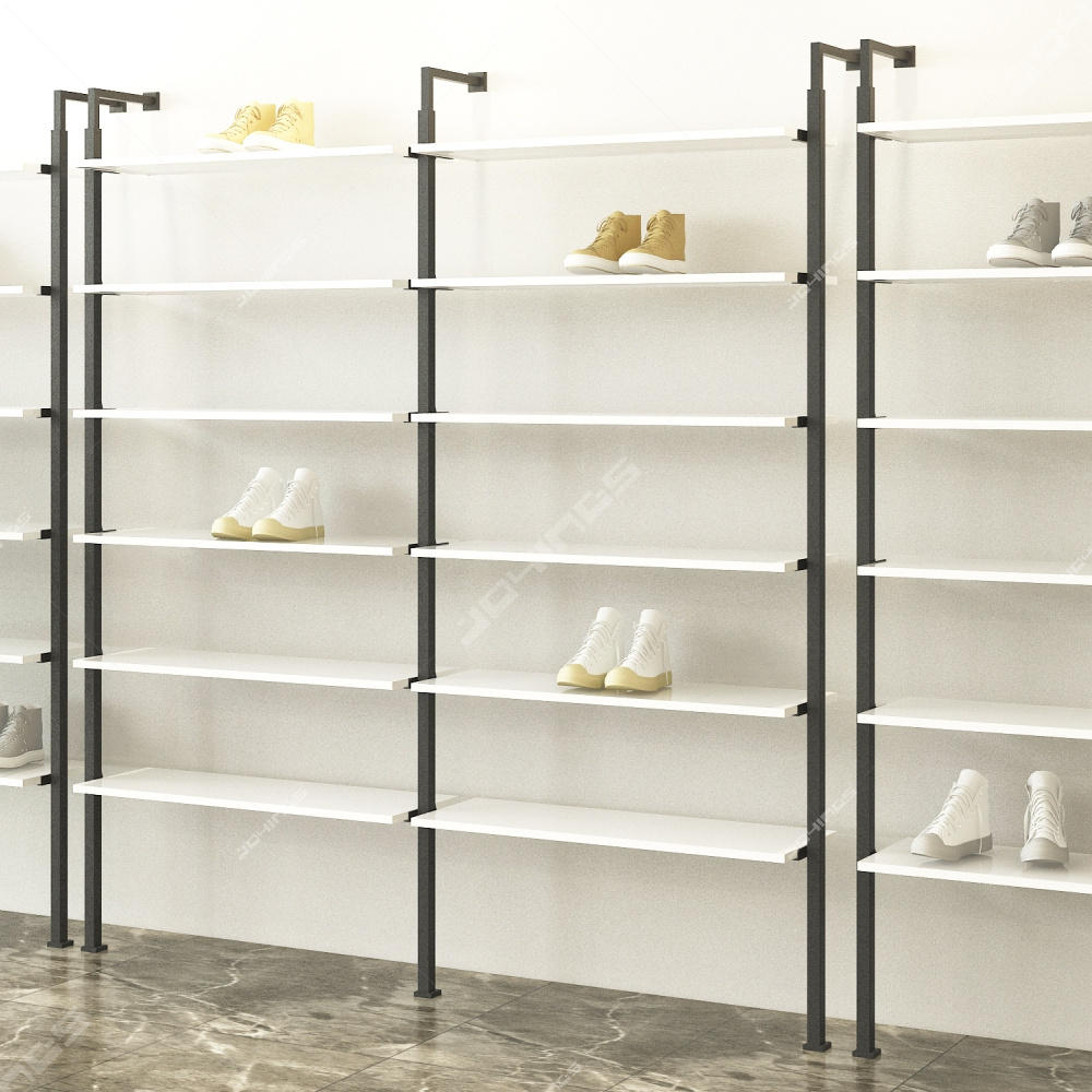 Fashion Gold Powder coated Shoe Shop Hang Bag Display Rack Stainless Steel Leather Bag Display Stand Shoe Display Rack