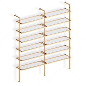 Wall Mounted Stainless Steel Rose Gold Clothes Stands & Shoe Racks Designs All Types Of Shoe Bag Display Racks Shoe Stand