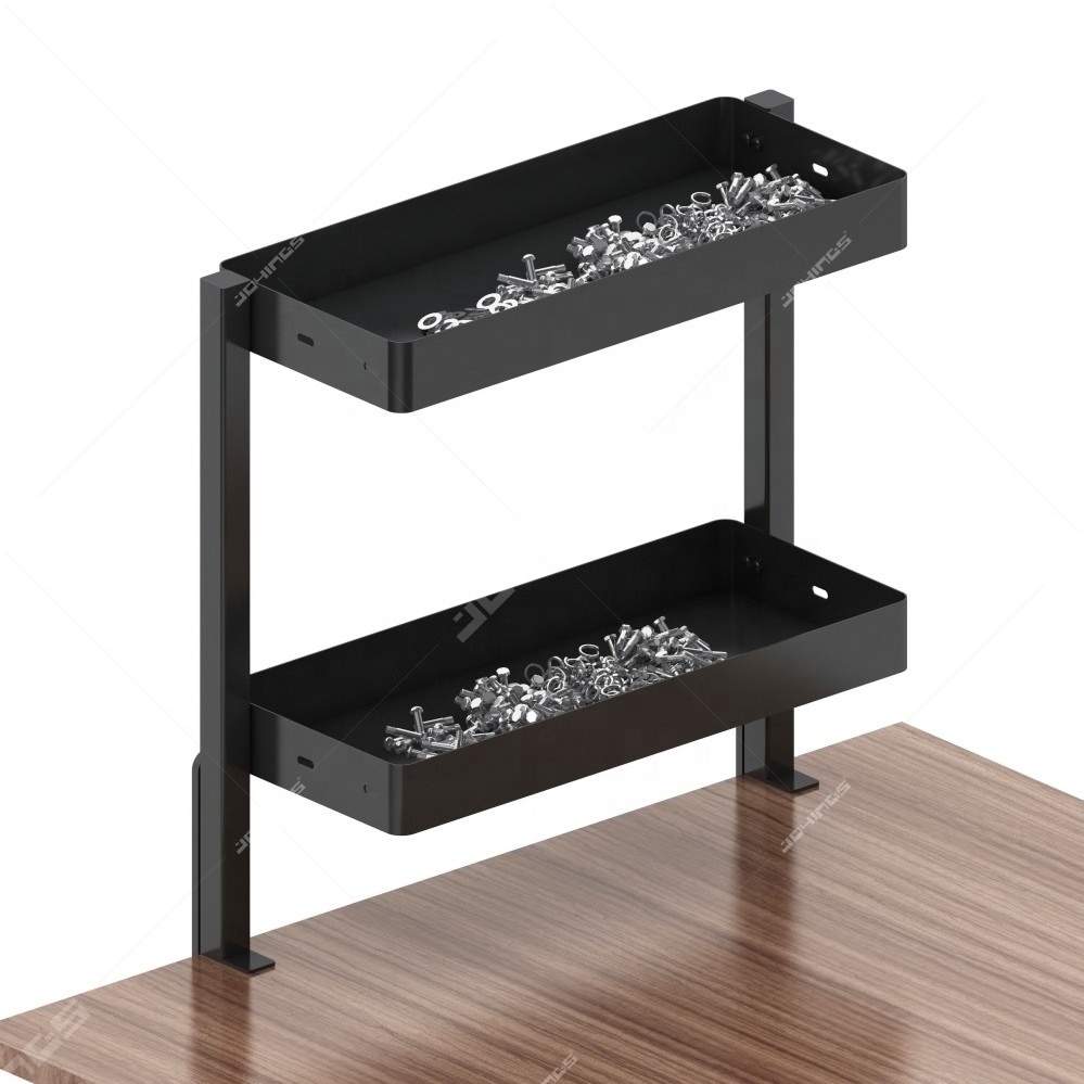 Computer room game desktop storage shelf with holder bolt inserting by desk side storage shelving study room desk rack