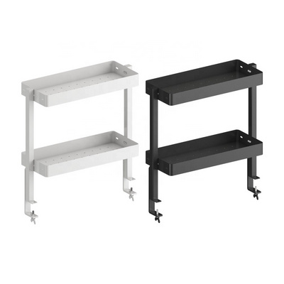 Computer room game desktop storage shelf with holder bolt inserting by desk side storage shelving study room desk rack