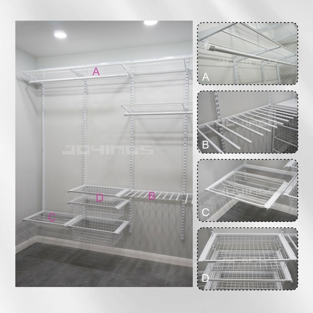 Wire Shelving Closet Organizer for Kitchen Balcony Living room Wall Mount Wire Shelf