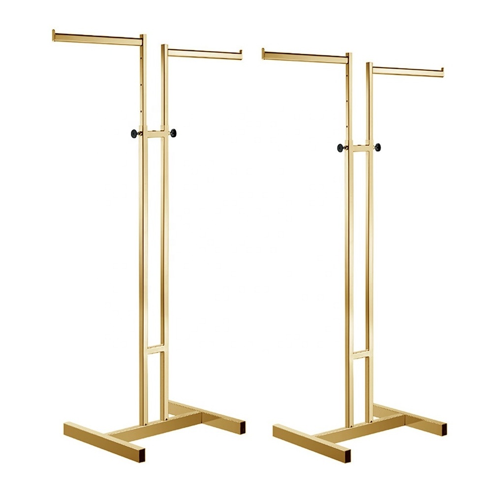 Golden Clothes Rack Display Stand,Shop Fitting Lady Retail Store Stand Clothes Display Golden Garment Display Clothing Rack