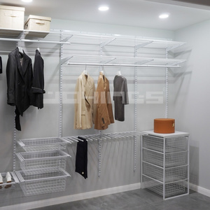 Chinese Manufacturers Metal Hanging Closet Wire Closet Shelf Storage And Hanging Wire Shelf