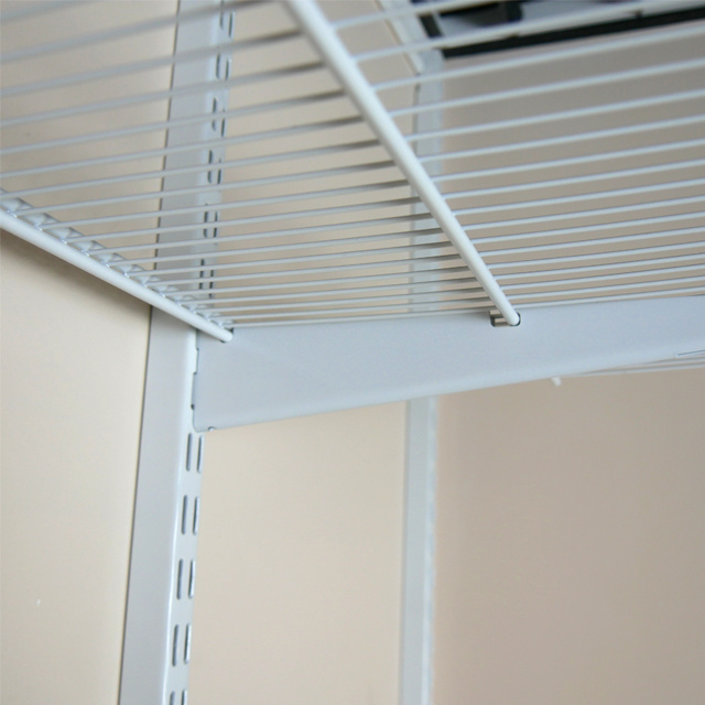 White Classic Closet Kit Wire Shelving Kit with Expandable Shelving and Custom Closet Organization