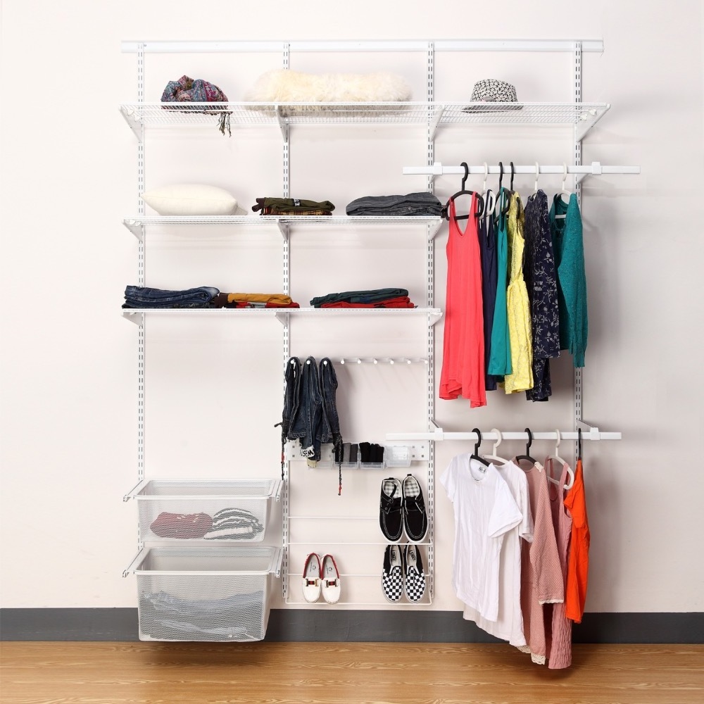 Bedroom Furniture Wardrobe Metal Modern Closet OEM Clothes Wardrobe hanging mesh storage closet Organizer