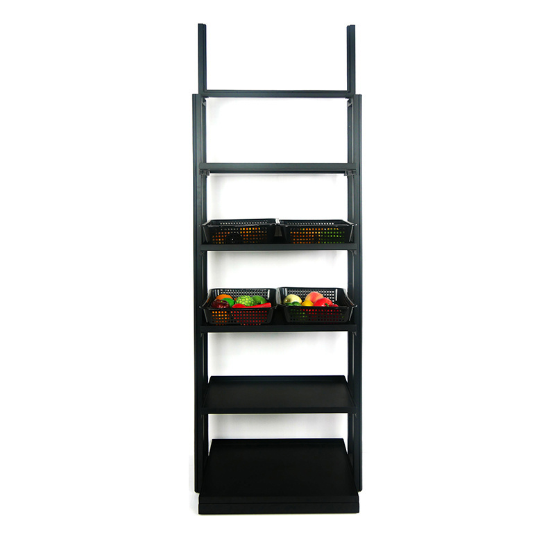 Clothes display rack vegetable storage rack shelve retail and supermarket sale black display storage rack shelf