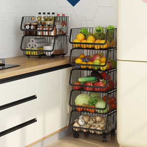 Basket Use Kitchen Storage Shelf Customized Retail Store Easy Assemble Tier Home Floor Standing Display Unit,light Duty Rack 300