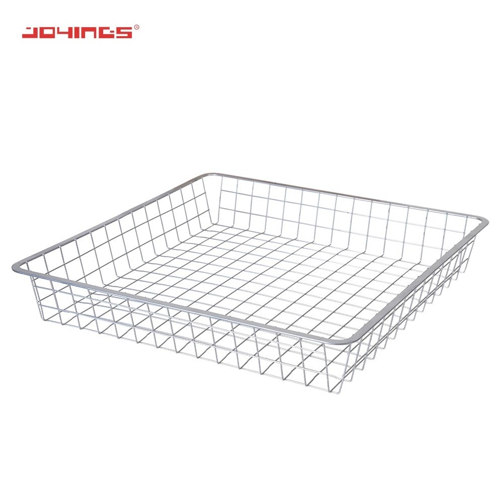 Large size Stackable Storage basket Metal Wire Basket for home storage closet organizer