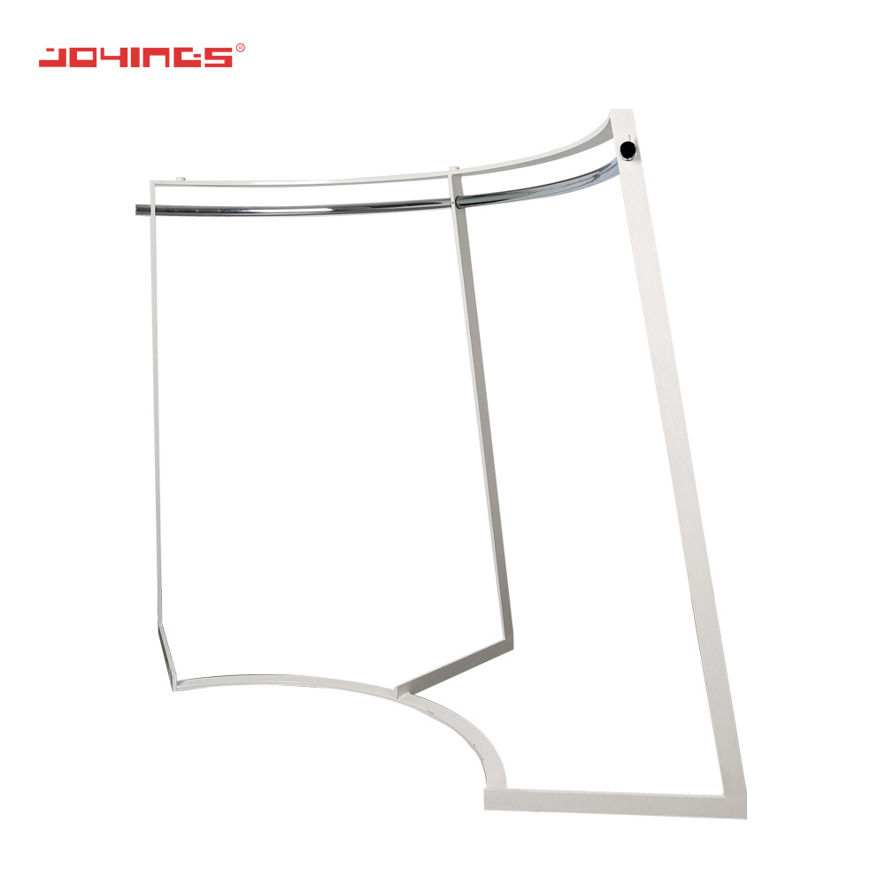 Floor Standing Curve Rail Shopping Mall T-Shirt Display Rack Clothes Display Stand