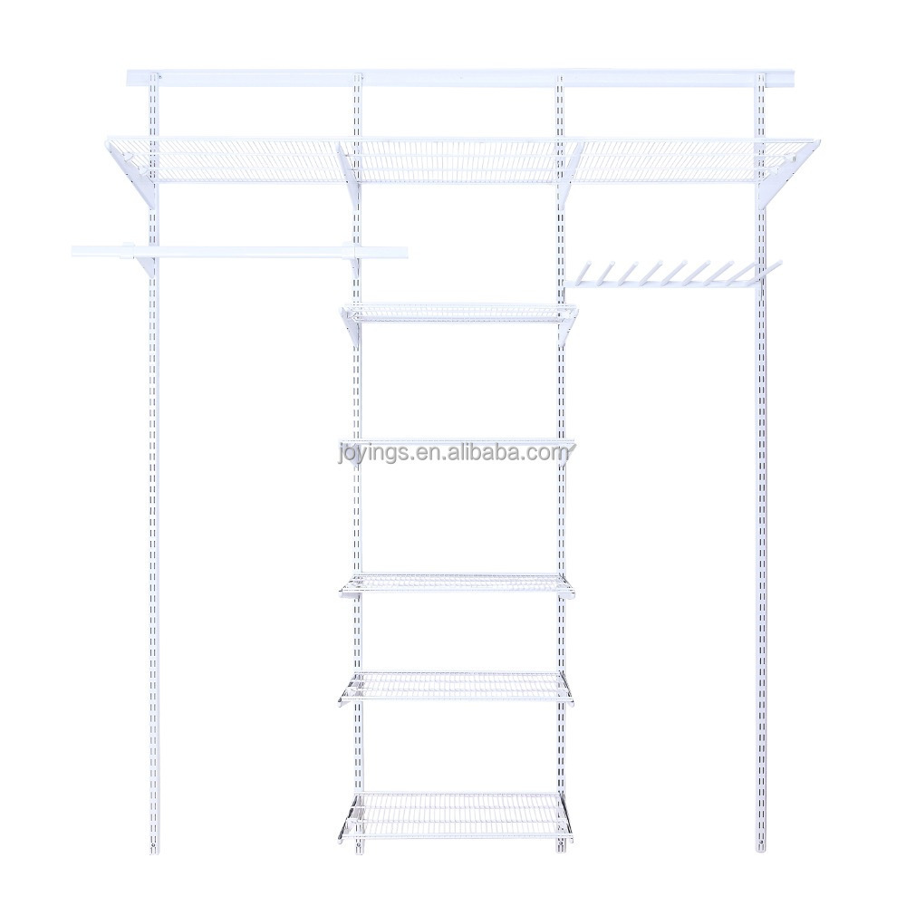 Metal Hanging Closet Wire Shelf Wardrobe and Home Furniture metal Wire closet shelf storage furniture Closet shelving