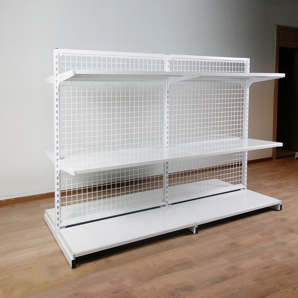 Joyings factory price gridwall rack retail shelving Grocery store shelves gondola shelving unit for Supermarket display