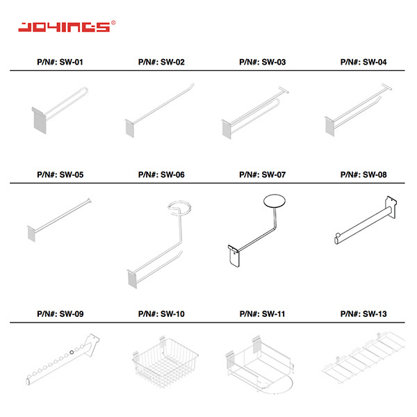 Customized Design Slatwall Display Accessories Security Display Hook