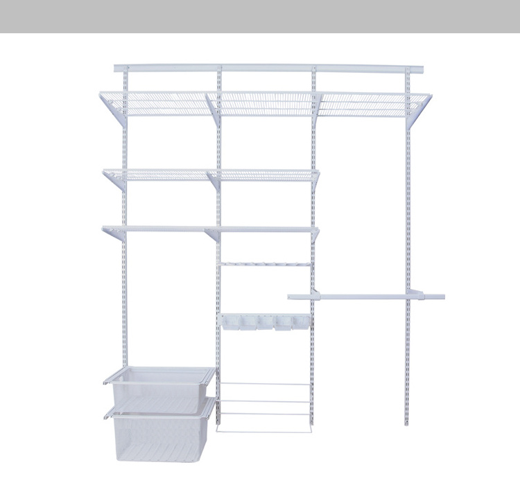 Bedroom Furniture Wardrobe Metal Modern Closet OEM Clothes Wardrobe hanging mesh storage closet Organizer