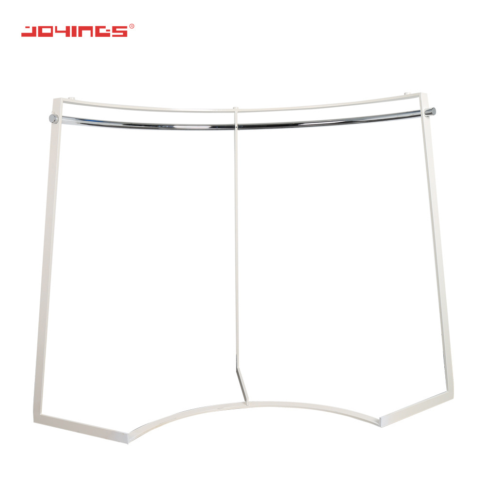 Floor Standing Curve Rail Shopping Mall T-Shirt Display Rack Clothes Display Stand