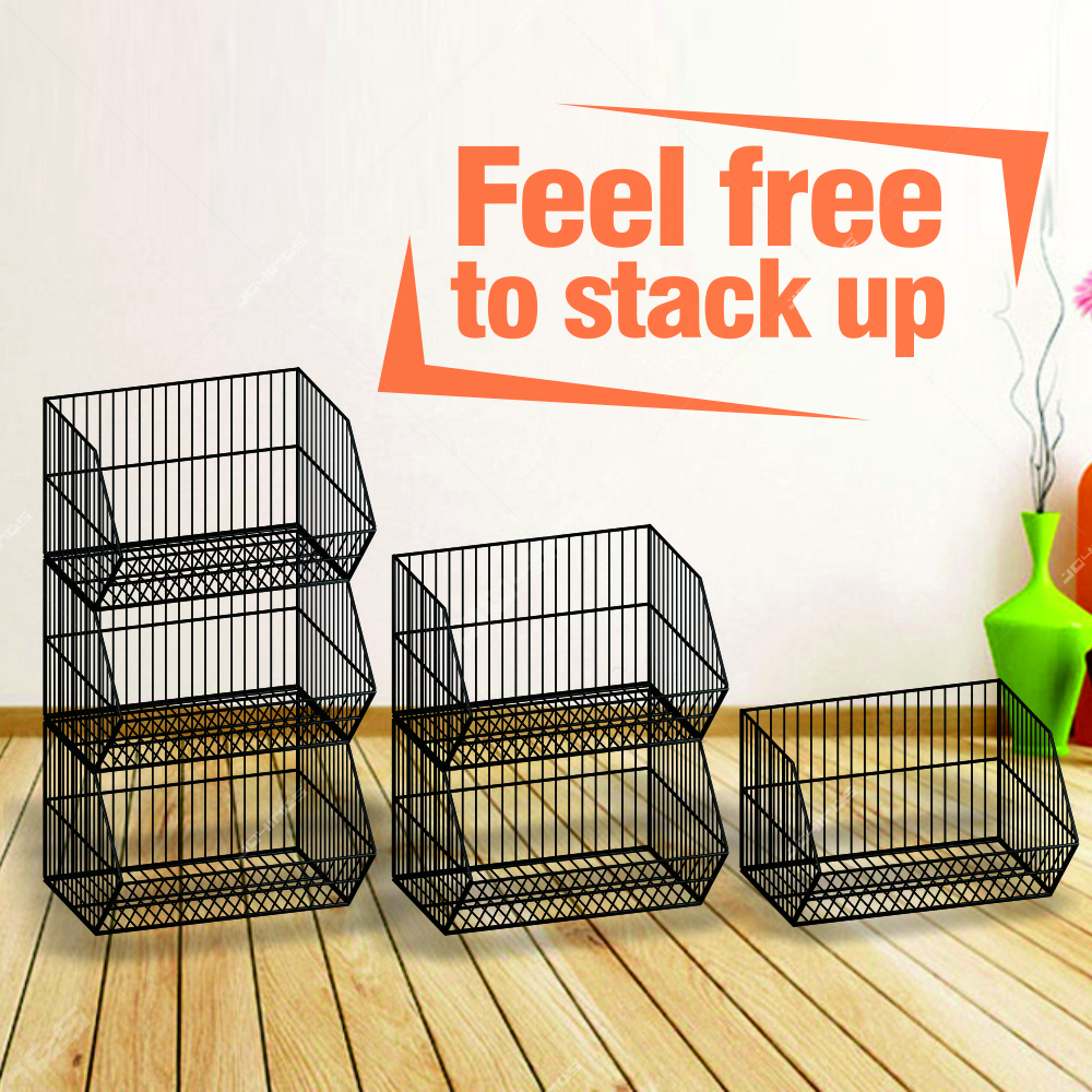 3 Tiers Metal Wire Basket Shelf Multifunction Stackable Fruit Basket Organizer Vegetable Storage Rack