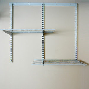 White Classic Closet Kit Wire Shelving Kit with Expandable Shelving and Custom Closet Organization