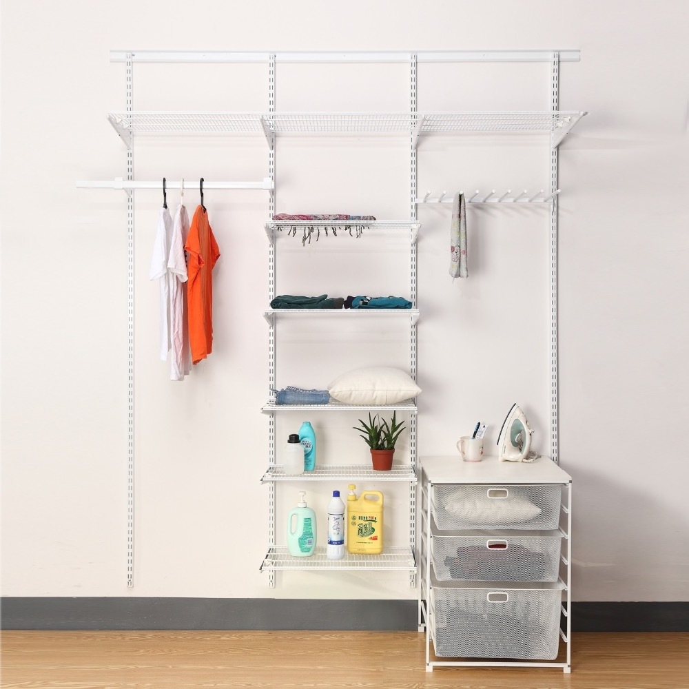 Powder Coated adjustable closet organizer multi-purpose hanging closet organizer Walk-in wardrobe walking closet