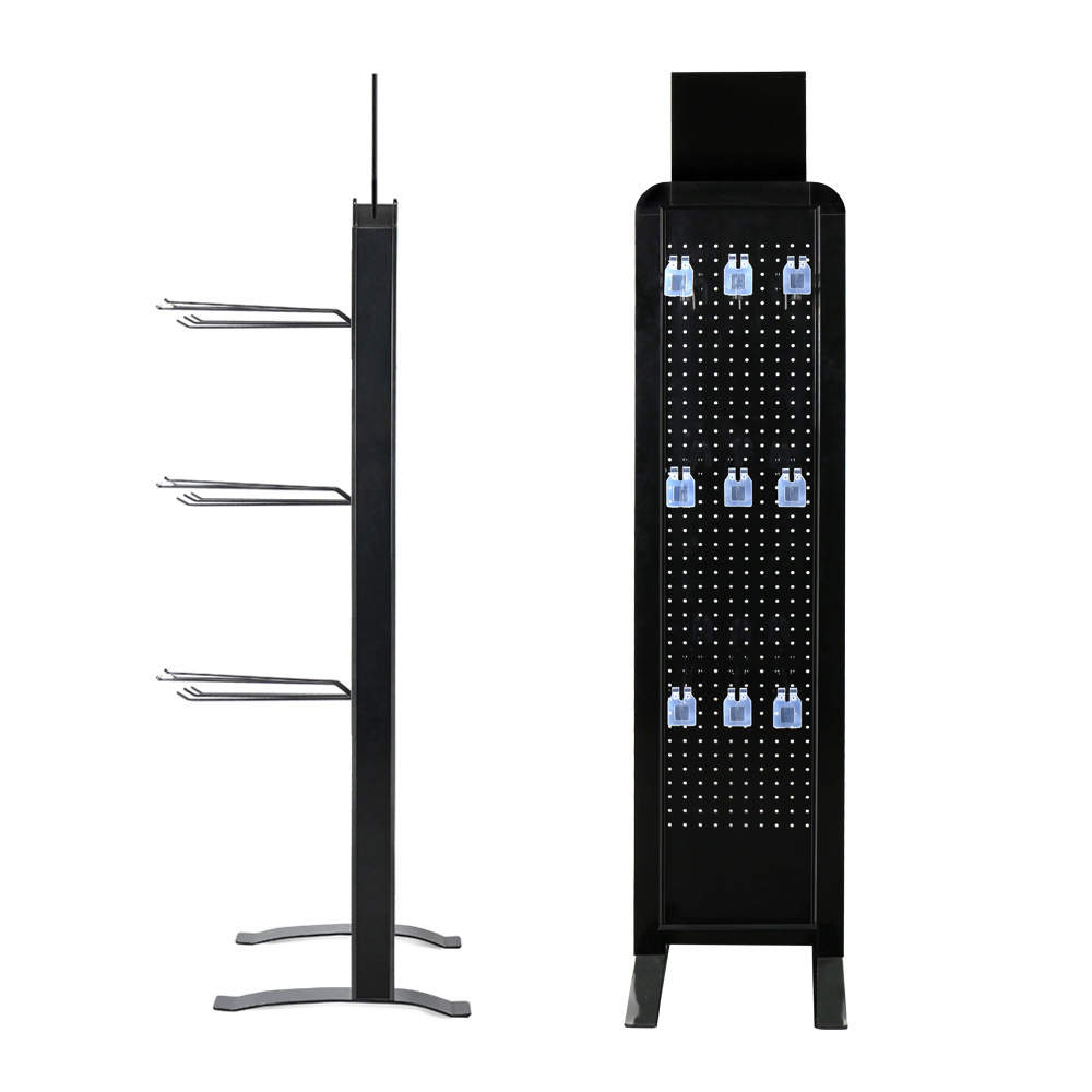 Easy To assemble Removable Metal Hook Jewelry Display Stand Retail Floor Retail Display Stand PP pegboard  Panel