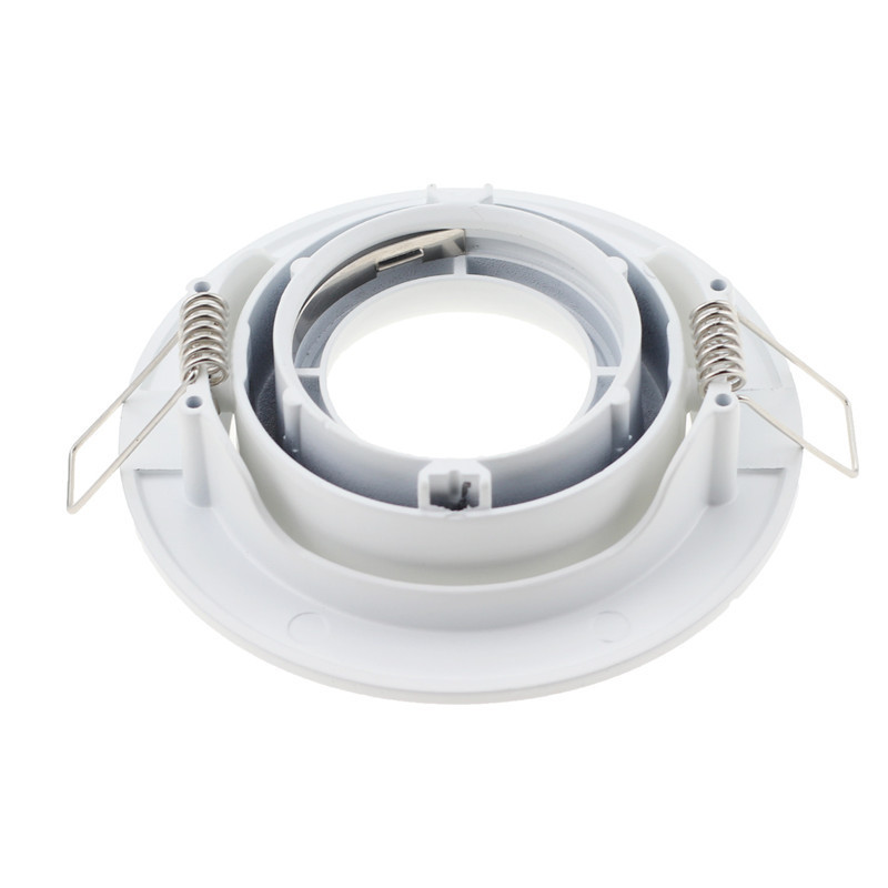 White Aluminum Indoor Small LED Ceiling Spotlight GU10 MR16 Light Fixture Downlight Housing Frame