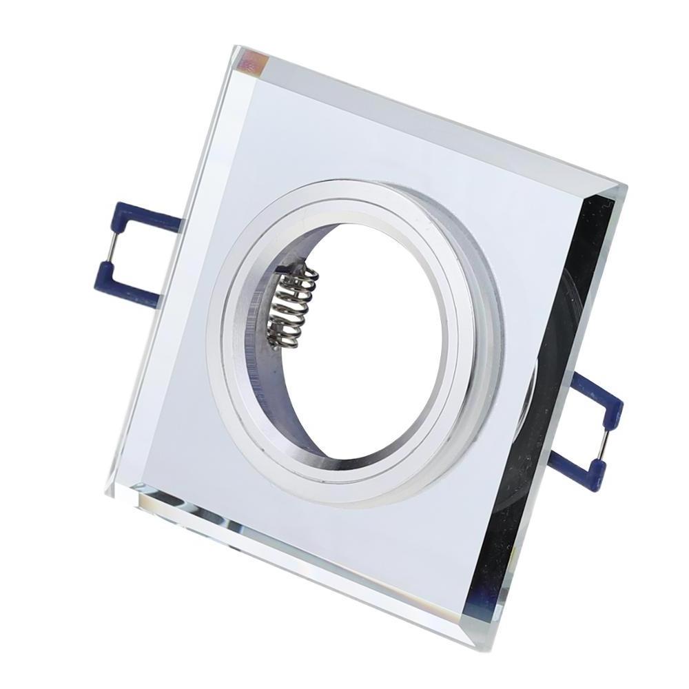 2020 Cover Recessed Ceiling M16 Crystal Glass Square Lighting Fixture GU10 Downlight Housing Holder