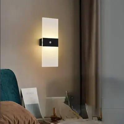 Indoor Magnetic Mounted USB Rechargeable Touch or PIR Motion Sensor Night Light Decorative LED Sconce Bedside Wall Lamp