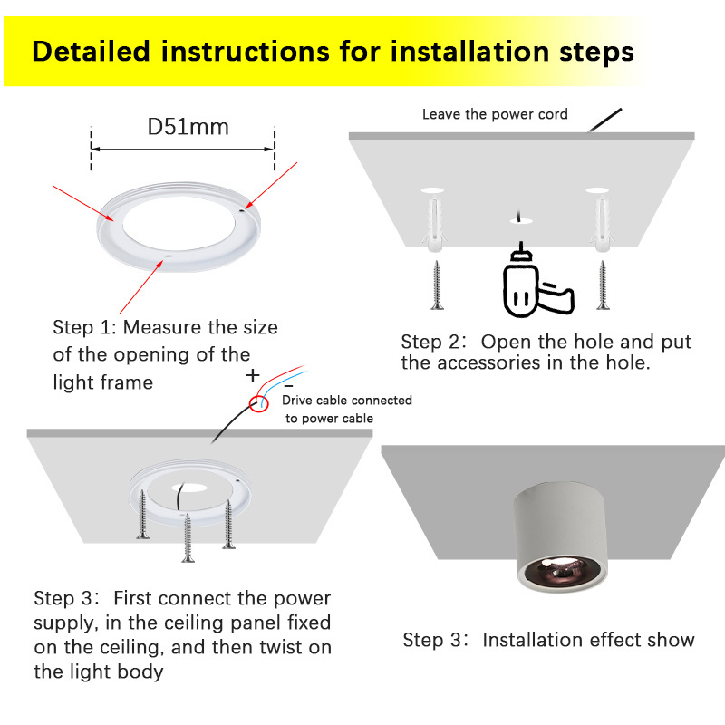 Surface Mounted Spotlight with Human Sensor Led Ceiling Lamp Cob Anti-glare Downlight for Interior