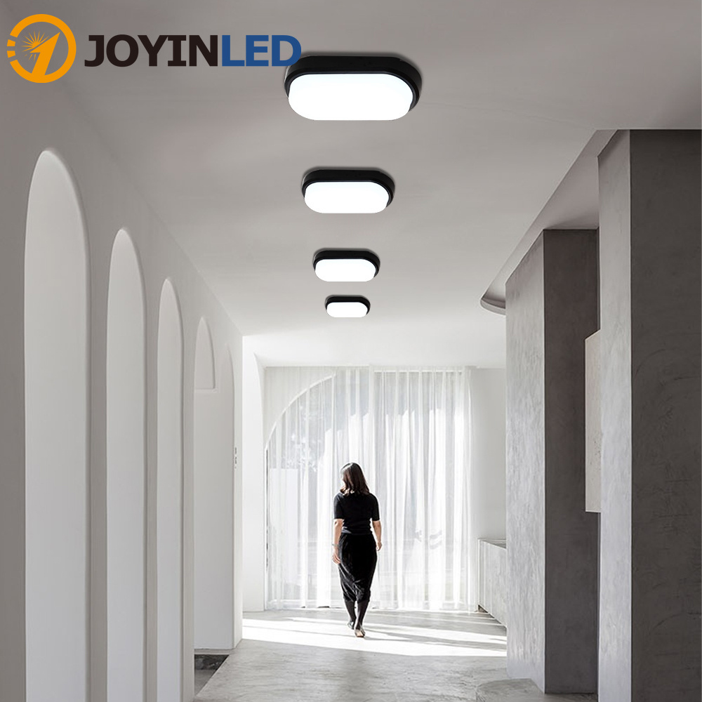 12W 15W 20W LED Wall Lamps Moistureproof Front Porch Ceiling Light Surface Mounted Oval for Outdoor Garden Bathroom Lighting