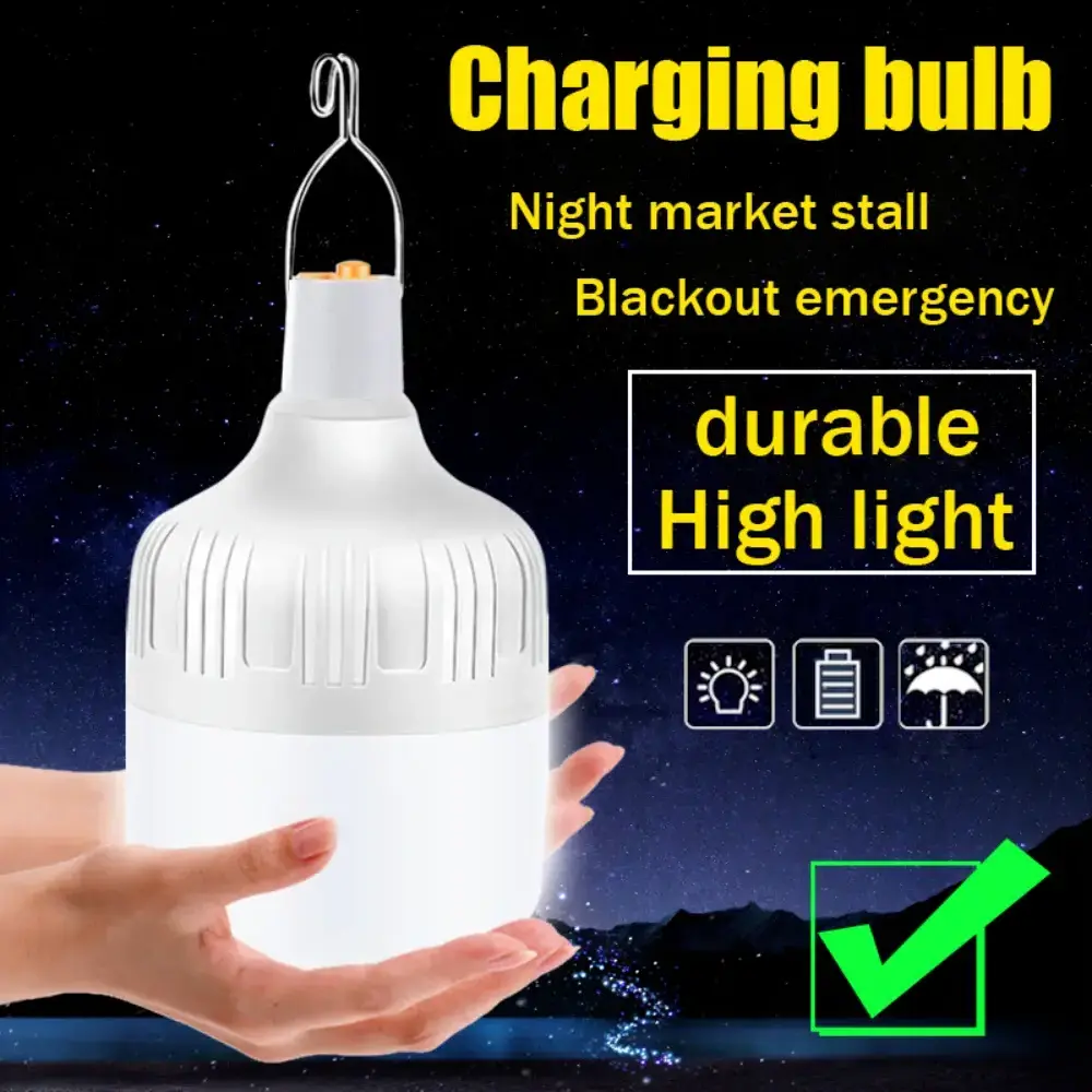 Camping Hike USB Charging LED Bulb 20W 30W 60W 80W Rechargeable Outdoor Night Light Emergency LED Bulb