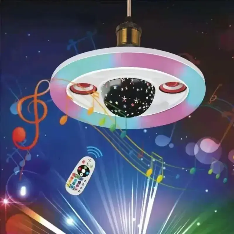 Newest Popular Led Music Light Bulb 36W High Power Ceiling RGB Color Changing Lamp Speaker with Remote for Indoor Home Party