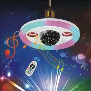 Newest Popular Led Music Light Bulb 36W High Power Ceiling RGB Color Changing Lamp Speaker with Remote for Indoor Home Party