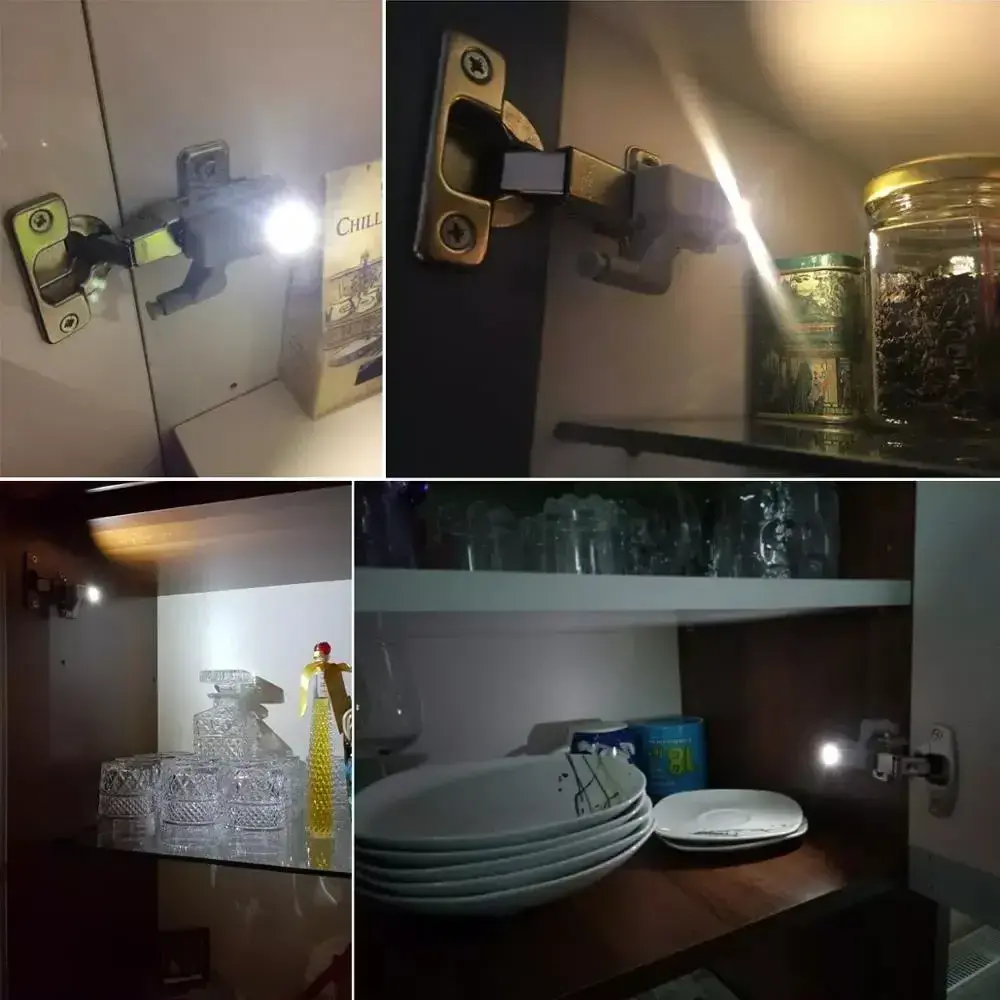 Intelligent Cabinet Lights Cupboard Closet Wardrobe Door Inner Hinge LED Sensor Lamp Night Light for Kitchen Bedroom