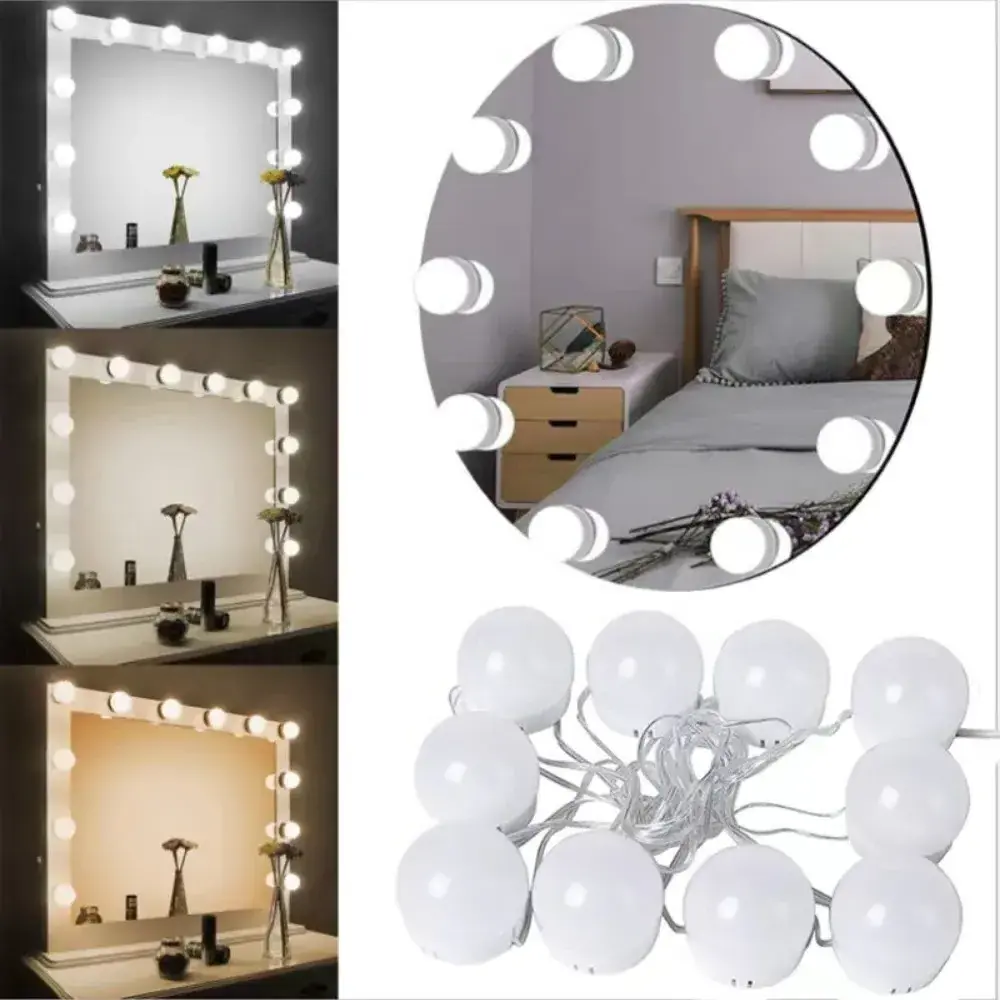 Dimmable LED Makeup Mirror lights USB Bathroom Dressing Table Vanity Lights