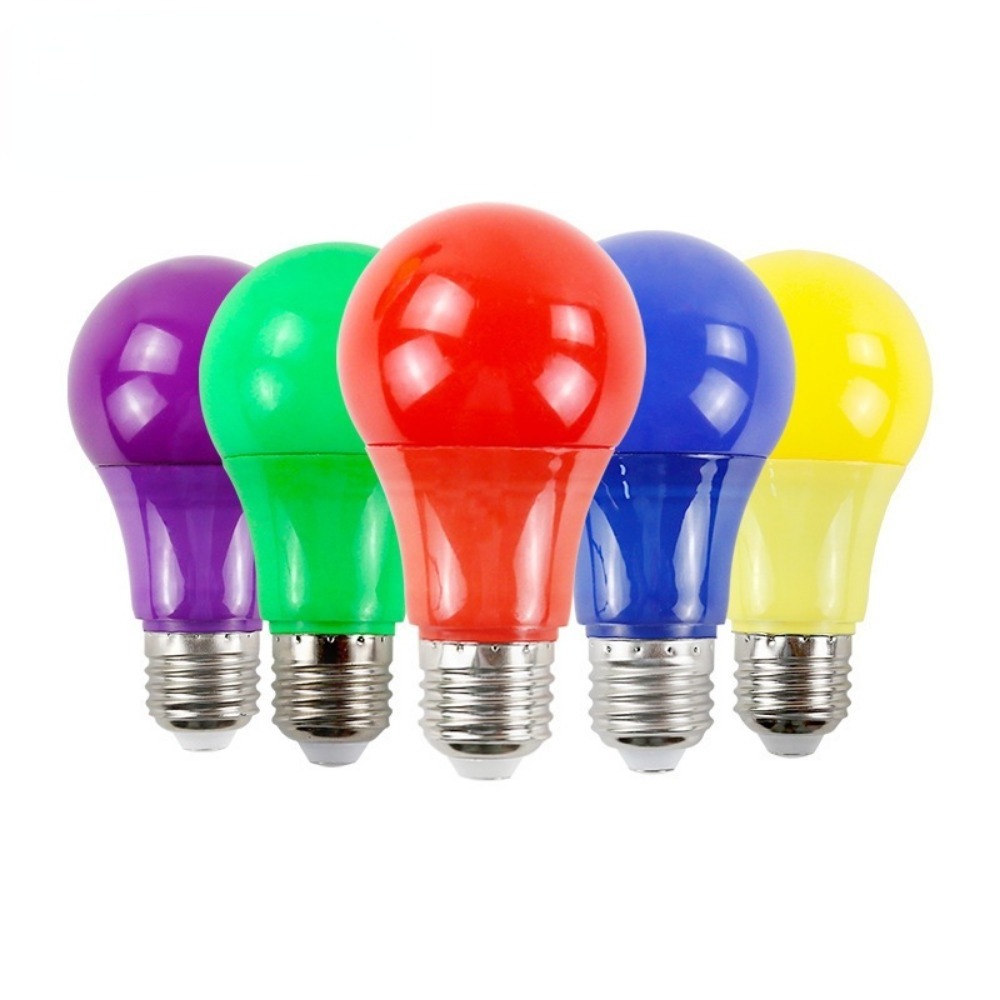 5W 7W Festive Colors Lantern Led Bulb Light Christmas Day A50 A60 LED Color Light Bulb Festival Decorative Light Bulb