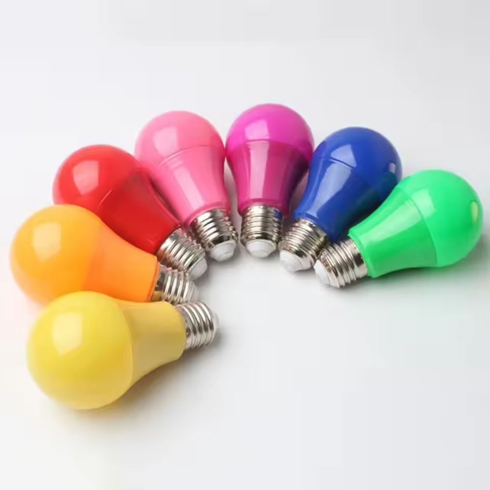 5W 7W Festive Colors Lantern Led Bulb Light Christmas Day A50 A60 LED Color Light Bulb Festival Decorative Light Bulb