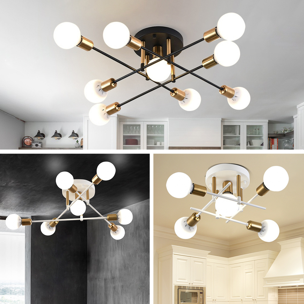 Modern 5/7/9 Heads Ceiling Light Fixture Farmhouse Lighting Rustic Ceiling Lamp for Kitchen Bedroom Hallway Entryway