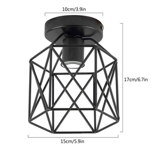 Black 1/3 Heads E27 Base Industrial Ceiling Lighting Fixtures for Kitchen Hallway Living Room Farmhouse Entryway