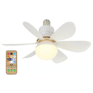 Modern Wind 6 ABS Blades 16 Inches LED Fan Light Bedroom Living Room Decoration Ceiling Flower Fan Light 30W/40W