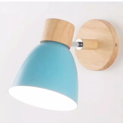 Wooden Nordic Modern Wall Lamp 6 Colours Rechargeable Lights Indoor Home Living Room Bedside E27 Lights Wall Sconce