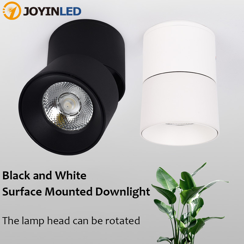 Anti-dazzle Dimmable Round LED COB Adjustable Cylinder Ceiling Light 30W Surface Mounted Downlight