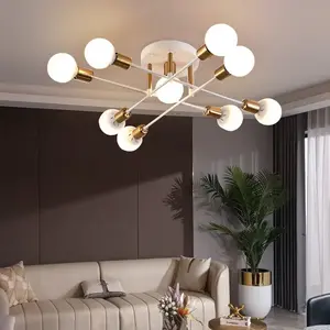 Pendant Light for Kitchen Dining Bedroom Room Chandelier Industrial Semi Flush Mount Modern Ceiling Light Fixture