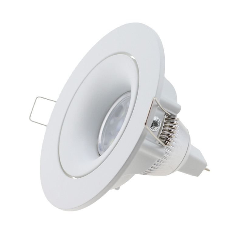 White Aluminum Indoor Small LED Ceiling Spotlight GU10 MR16 Light Fixture Downlight Housing Frame