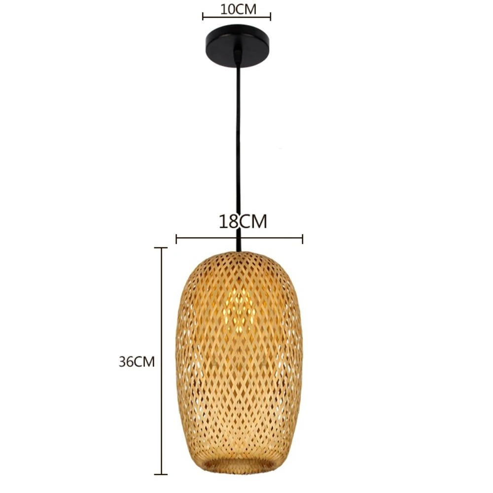 Bamboo Chandelier Lighting Led Bedroom Ceiling Lights Wicker Lamp Shades Vintage Bamboo Pendant Lamps