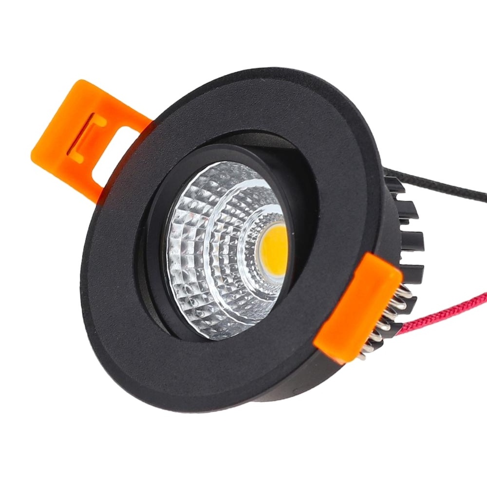 Mini 3w COB Aluminium Rotatable Ceiling Spot Adjustable Recessed LED Down Light Downlight IP44