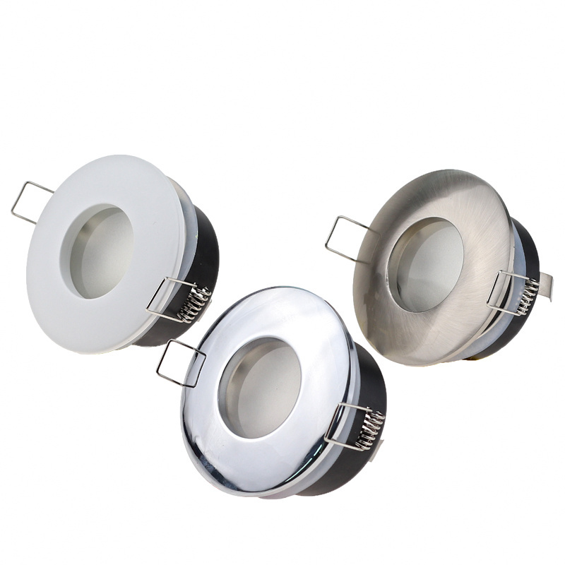 2020 Hot Sales IP65 Waterproof Round Zinc Alloy Frame MR16 GU10 LED Ceiling Light Fittings for Bathroom