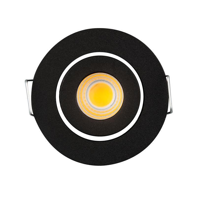 Mini Recessed Commercial 3W COB LED Ceiling Spot Light Black Housing LED Spotlights for Indoor Lighting