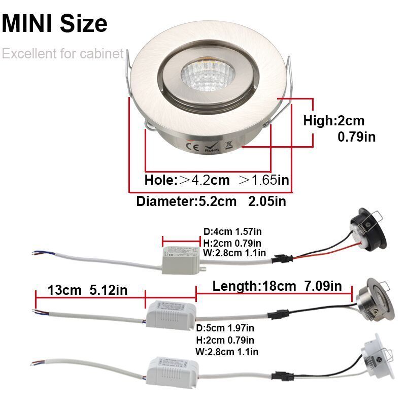 Mini Recessed Commercial 3W COB LED Ceiling Spot Light Black Housing LED Spotlights for Indoor Lighting