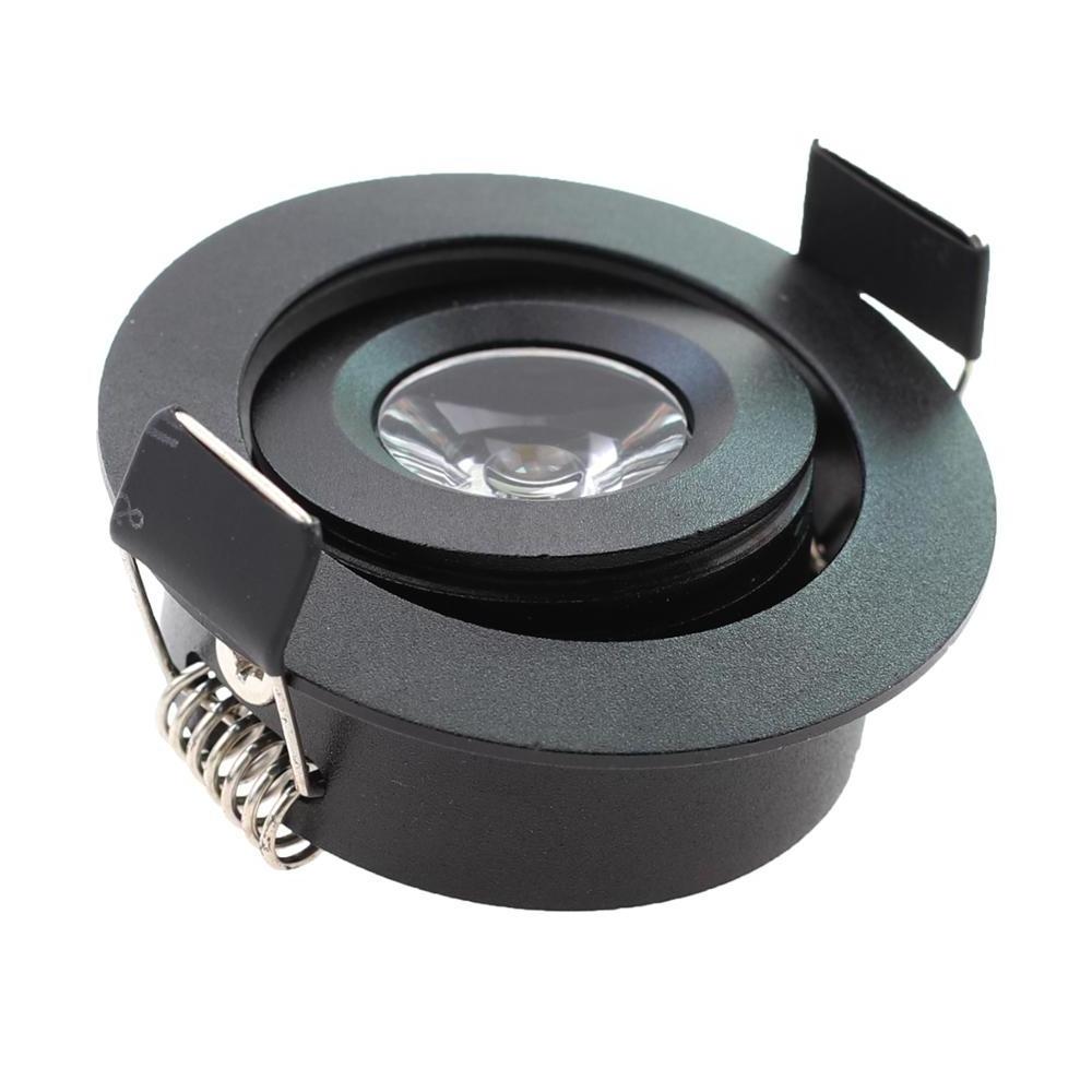 Decoration White Black 12 Volt Small 3W LED Embedded Rotating Mini Ceiling Spot Light Spotlight