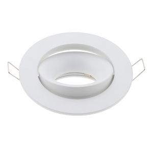 White Aluminum Indoor Small LED Ceiling Spotlight GU10 MR16 Light Fixture Downlight Housing Frame